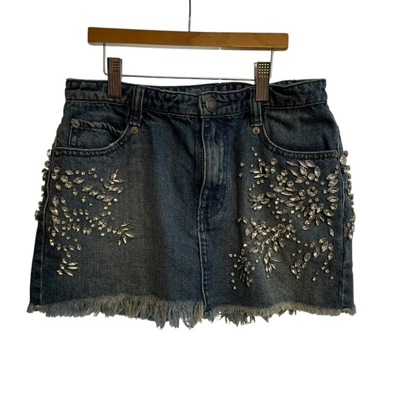 Dresses & Skirts - Embellished Denim Skirt